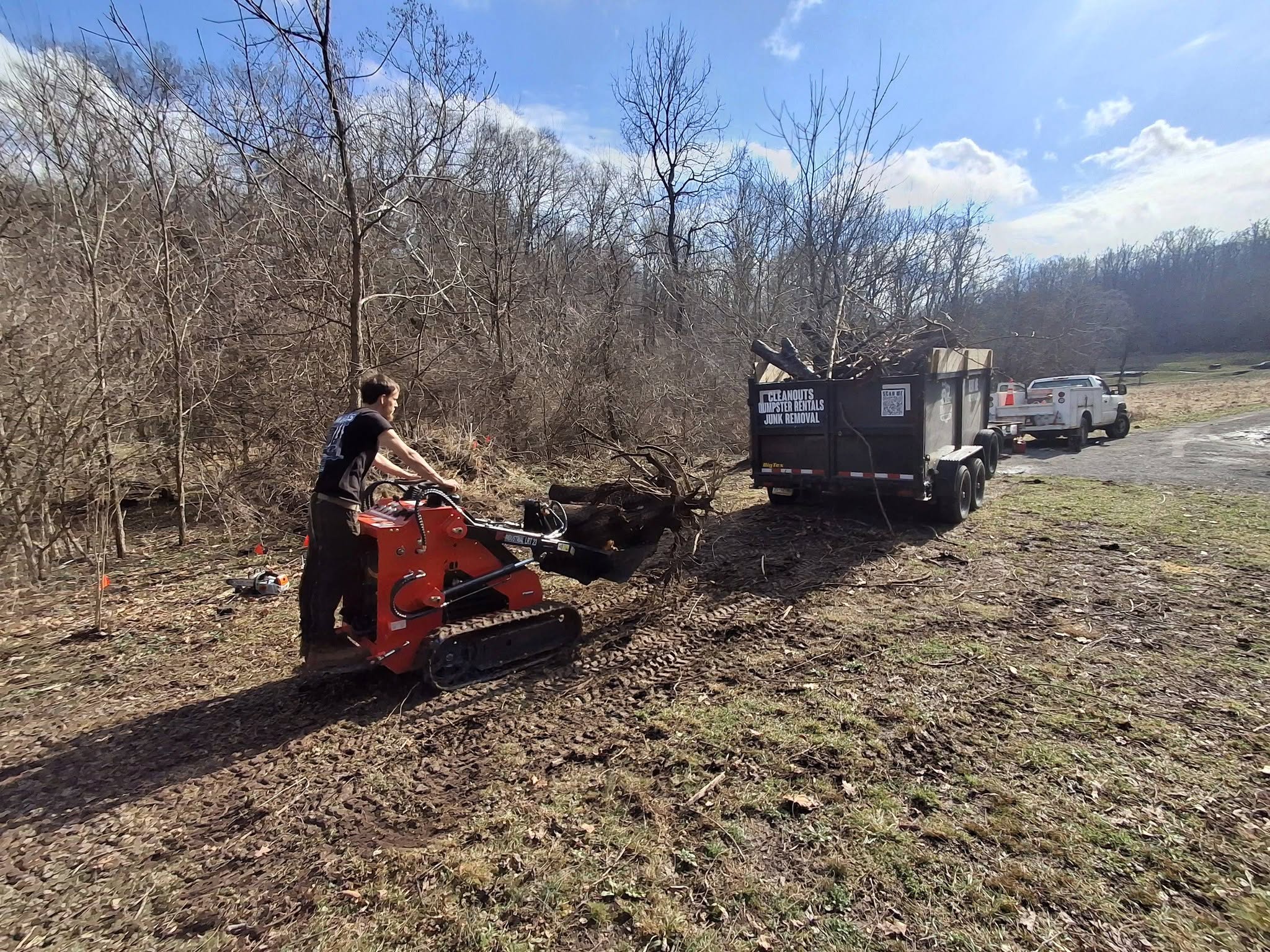 Hauling out the brush