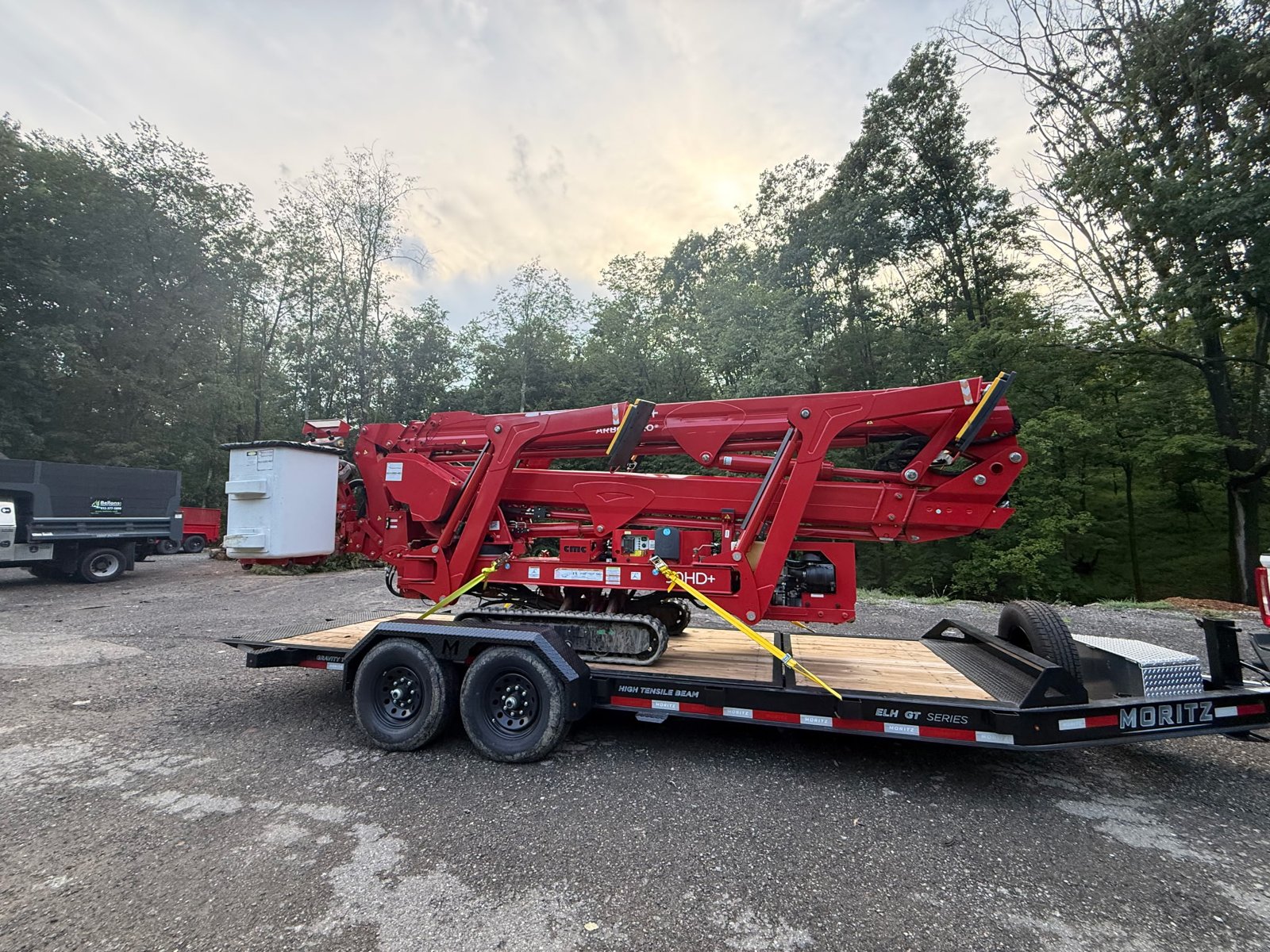 Spider lift tree service equipment in Western PA